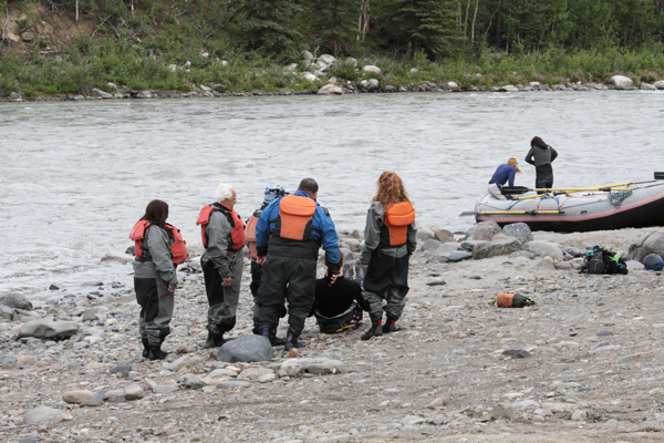 heading towards the raft